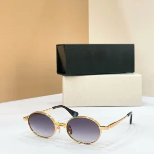 Vintage Round Metal Frame Gradient Lens Sunglasses Luxury Fashion Eyewear Lightweight Unisex Driving Travel Outdoor Sunglasses