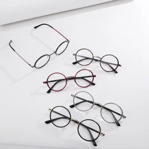 Vintage Round Metal Optical Eyeglass Frames for Small Faces