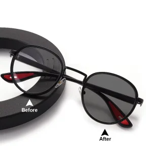 Vintage Round OEM ODM Eyeglasses Retro Women Men Photogray