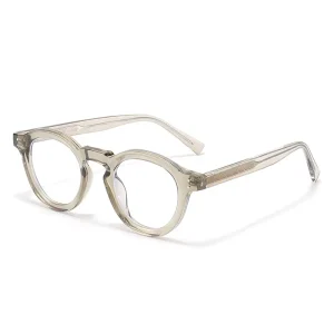 Vintage Round TR90 Full-Rim Optical Eyeglass Frames with Blue-Light Filtering