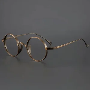 Vintage Round Titanium Prescription Optical Eyeglass Frames