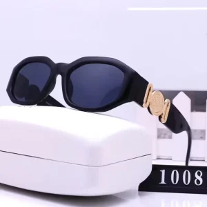 Vintage Small-Frame Sunglasses with Acrylic Lenses, Metal Parts, UV400, Blue Red Gray Colors