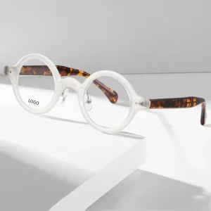 Vintage Small Round Eyeglass Frames with Silicone Nose Pads
