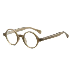 Vintage Small Round TR90 Eyewear Frames with CP Pin Temples for Men and Women