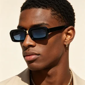 Vintage Small Square Acetate Polarized Sunglasses for Women and Men