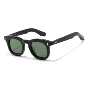 Vintage Square Acetate Polarized Sunglasses with UV Block Function