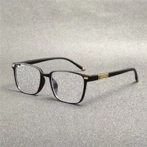 Vintage Square Full-Rim Anti-Blue-Light Photochromic Computer Glasses for Men and Women