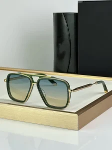 Vintage Square Sunglasses HD Blue Film Lenses for Men and Women