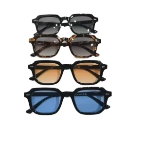 Vintage Square Thick-Frame Sunglasses UV400 Lightweight Unisex Custom Logo