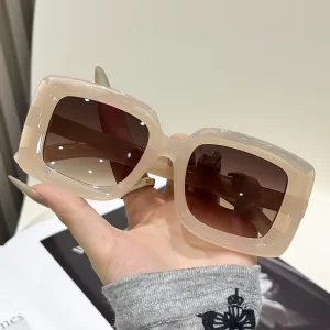 Vintage Square UV400 Sunglasses Unisex High end Style Big Face Slimming New Fashion Personality Hip Hop Sunglasses
