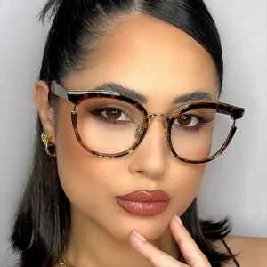 Vintage TR90 Cat-Eye Optical Frames for Women Anti-Blue-Light Myopia Prescription Glasses