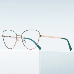 VisualMate Classic Hautes Qualits Premium Cat Eye Eyeglasses Frames Multi Colors Metal Eyewear