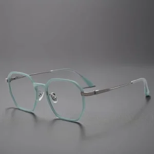 VisualMate Custom Design Titanium Temple Eyewear Anti Blue Light Optical Frames for Men