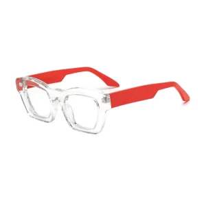 VisualMate Newest Square Designer Thick Optical Eyewear Frame Anti Blue Light Blocking Reading Glasses for Unisex