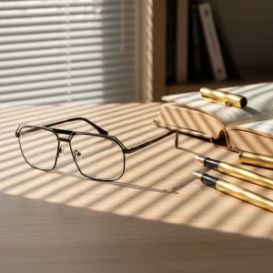 WCH 8900 Popular Fashion Factory Square Pilot Double Bridge Eyeglasses Frames for All Face Spectacles Eyewear with Spring Temple