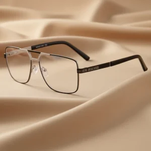 WCH 8918 Square Pilot Double-Bridge Eyeglass Frames with Spring Temple