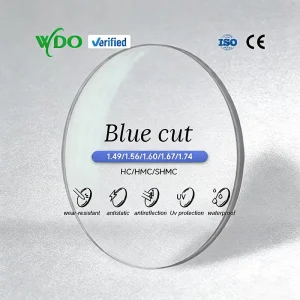 WDO Source Factory 1.56 Optical Two piece Lenses Blue Cut Single Vision UV420 HMC Glass 75mm Diameter OEM