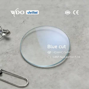 WDO Source Factory Famous Two piece BLUE CUT LENS 1.56 UV420 Blue Light Blocking Optical Lens 75mm Diameter Eyeglasses