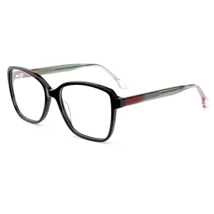 WYGX YG9002 New High Quality Fashion Acetate Square Cat Eye Eyeglasses Frames for All Face Spectacles Eyewear with Hinge Temple