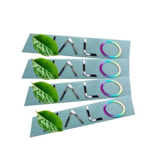 Waterproof UV-Resistant Electroformed Nickel Adhesive Label Stickers for Car and Sunglass Branding