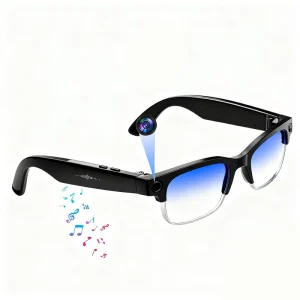 Wearable Display AI Glasses with Built-In Camera, Smart Men’s Sunglasses
