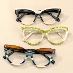 Wesee Classic Quality Ladies Acetate Cateye Frames Glasses Spectacle Optical Eyeglasses Frames Designer for Female