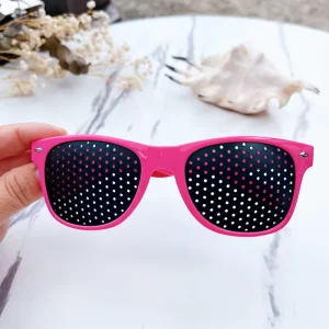 White Eyesight Improvement Care Exercise Eyewear Glasses Training Cycling Eyewear Pin Hole Sunglass Camping Eyeglasses