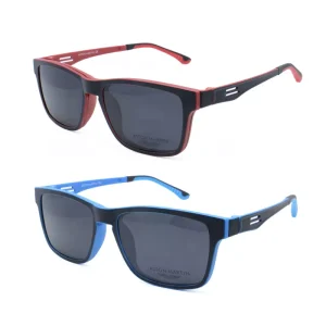 Wholesales TR90 square Shape Pioneered Optical Glasses Frame with Magnetic Clip on Polarized Sunglasses Lens for Men