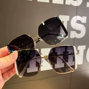Women High End UV Protection Sunglasses with Stylish Metal Frame Sun Fashion Accessories