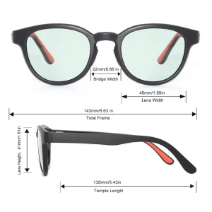 Women Oval Glasses All Day Anti Glare Full Rim Glass Lens Sunglasses Light Weight Comfortable Fishing Driving Eyewear Outdoor