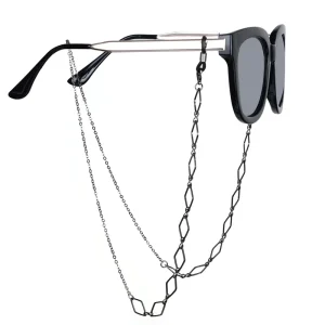 Women’s Alloy Eyeglass Chain with Square Links Double-Strand Sunglasses Lanyard
