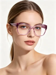 Women’s Candy-Colored TR Optical Frames with CP Material Temples