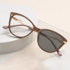 Women’s Cat Eye Anti-Blue Light Full-Rim Prescription Optical Frames Photochromic Eyeglasses