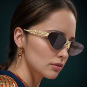 Women’s Cat Eye Diamond Sunglasses UV400 Shatterproof PC Lenses