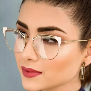 Women’s Cat-Eye Metal Optical Eyeglass Frames