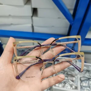 Women’s Cat-Eye Metal Optical Eyeglasses Frames