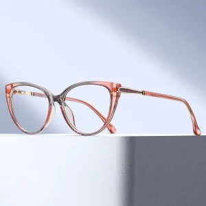 Women’s Cat-Eye Prescription Optical Glasses, Anti-Blue-Light, Myopia and Hyperopia