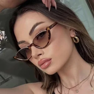 Women’s Cat-Eye Small-Frame UV400 PC Sunglasses