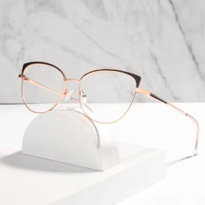 Women’s Cat-Eye Thin Metal Full-Rim Handmade Eyeglass Frames