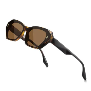 Women’s Cateye Polarized Sunglasses UV Protection Irregular Cat Eye Design TAC Lenses