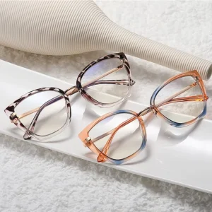 Women’s Colorful Cat Eye TR90 Glasses Anti Blue Light Prescription Optical Frame