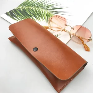 Women’s Colorful Rectangle Sunglasses Case PU Leather Soft Case