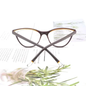 Women’s Fashion Cat Eye Optical Glasses Premium Acetate Frame with Durable PC Lenses Prescription Eyewear