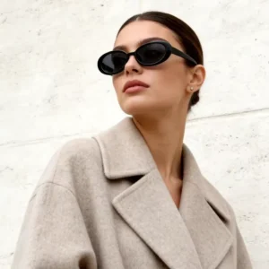 Women’s Fashionable UV400 Sunglasses with Rimless Concave Frame Lightweight Comfortable New Oval Design