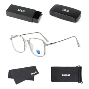 Women’s Full Rim Anti Blue Light Solid Gold White Cat Eye Photochromic Square Foldable Lightweight Optical Glass Reading