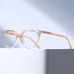 Women’s MS 83619 Cat Eye Prescription Blue Light Blocking Optical Spectacle Frames Stylish Lunettes De Luxe Eyeglasses Colored