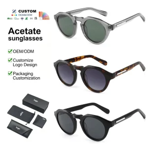 Women’s & Men’s Polygonal Color Stitching Polarized Sunglasses & Eyeglasses UV400 Optical Lenses Acetate Frames