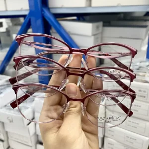 Women’s Metal Cat-Eye Full-Rim Eyeglass Frames