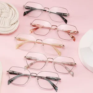 Women’s Metal Optical Eyeglass Frames with Rhinestone Detail LE6575