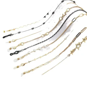 Women’s Metal Pearl Eyeglass Chain and Glasses Strap